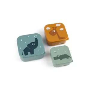 Μπωλ με Καπάκι Σετ 3τεμ Deer friends Μπλε mix Done By Deer