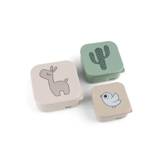 Μπωλ με Καπάκι Σετ 3τεμ Lalee Sand mix Done By Deer