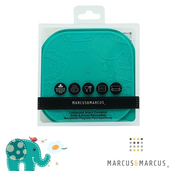 Μπολ Σιλικόνης Πτυσσόμενο Pastel Με Καπάκι Πράσινο Marcus & Marcus
