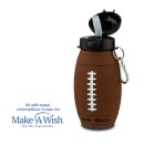 Μπουκάλι Νερού Σιλικόνης Καφέ Μπάλα Ράγκμπι We Care 630ml Nava Μπουκάλι Νερού Σιλικόνης Καφέ Μπάλα Ράγκμπι We Care 630ml Nava