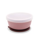 Μπωλ Φαγητού Σιλικόνης Με Καπάκι Natural Deep Pink Lorelli