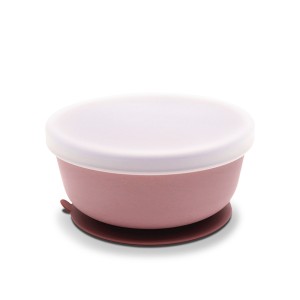 Μπωλ Φαγητού Σιλικόνης Με Καπάκι Natural Deep Pink Lorelli