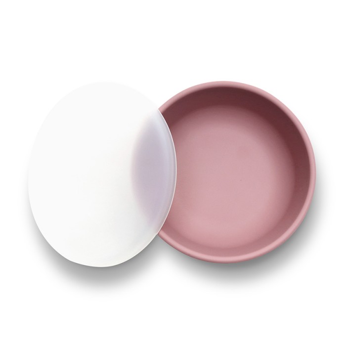 Μπωλ Φαγητού Σιλικόνης Με Καπάκι Natural Deep Pink Lorelli