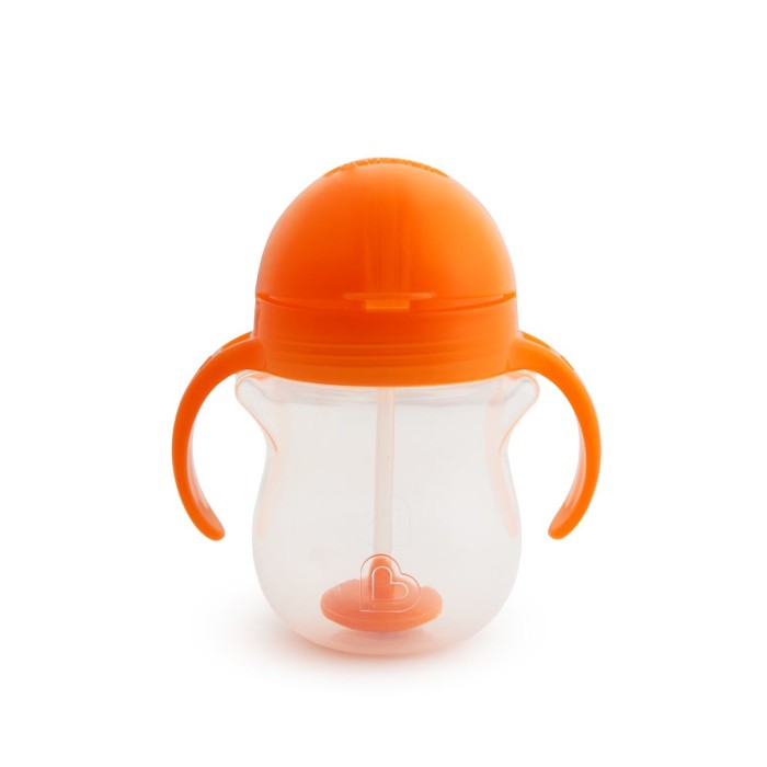 Munchkin Κύπελλο με Καλαμάκι Click Lock Πορτοκαλί 207ml 6m+