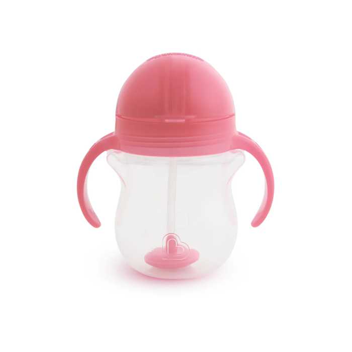 Munchkin Κύπελλο με Καλαμάκι Click Lock Ροζ 207ml 6m+