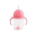 Munchkin Κύπελλο με Καλαμάκι Click Lock Ροζ 207ml 6m+