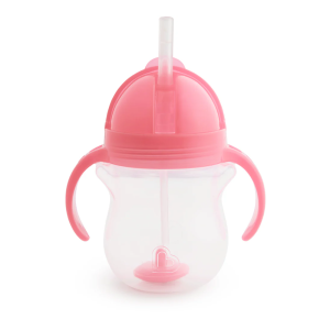 Munchkin Κύπελλο με Καλαμάκι Click Lock Ροζ 207ml 6m+