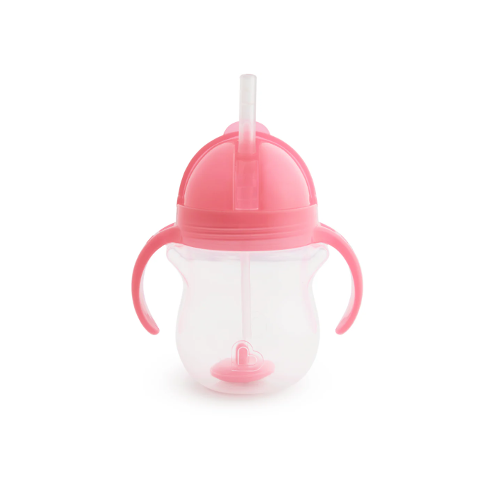 Munchkin Κύπελλο με Καλαμάκι Click Lock Ροζ 207ml 6m+