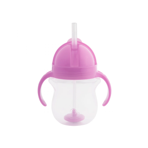 Munchkin Κύπελλο με Καλαμάκι Click Lock Μωβ 207ml 6m+