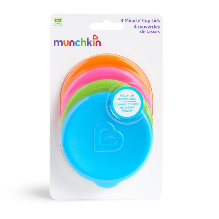Munchkin Miracle Cup Lids 4τμχ Καπάκια για όλα τα Ποτηράκια Miracle 360°
