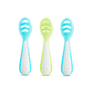 Munchkin Σετ Εκπαιδευτικά Κουταλάκια Gentle Dip Self-Feeding Blue-Green 3τμχ.