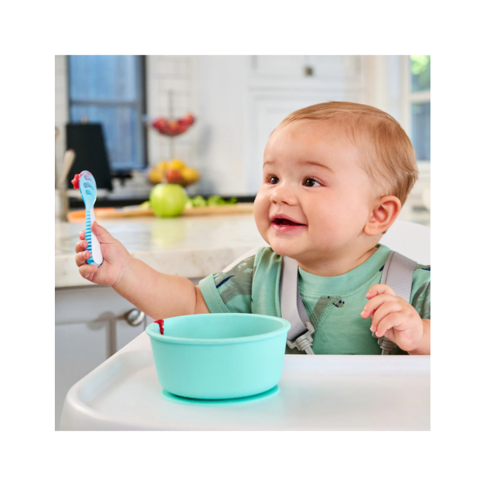 Munchkin Σετ Εκπαιδευτικά Κουταλάκια Gentle Dip Self-Feeding Blue-Green 3τμχ.