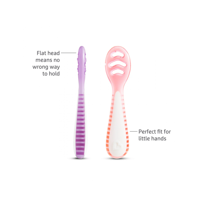 Munchkin Σετ Εκπαιδευτικά Κουταλάκια Gentle Dip Self-Feeding Pink-Purple 3τμχ. Munchkin Σετ Εκπαιδευτικά Κουταλάκια Gentle Dip Self-Feeding Pink-Purple 3τμχ.