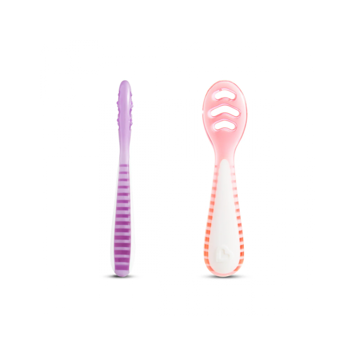 Munchkin Σετ Εκπαιδευτικά Κουταλάκια Gentle Dip Self-Feeding Pink-Purple 3τμχ. Munchkin Σετ Εκπαιδευτικά Κουταλάκια Gentle Dip Self-Feeding Pink-Purple 3τμχ.