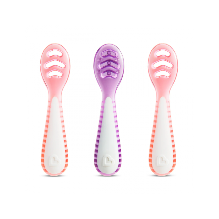 Munchkin Σετ Εκπαιδευτικά Κουταλάκια Gentle Dip Self-Feeding Pink-Purple 3τμχ. Munchkin Σετ Εκπαιδευτικά Κουταλάκια Gentle Dip Self-Feeding Pink-Purple 3τμχ.