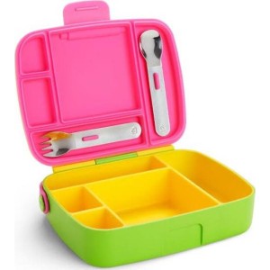 Munchkin Σετ Φαγητοδοχείου Bento Box Κίτρινο - Ροζ Munchkin Σετ Φαγητοδοχείου Bento Box Κίτρινο - Ροζ