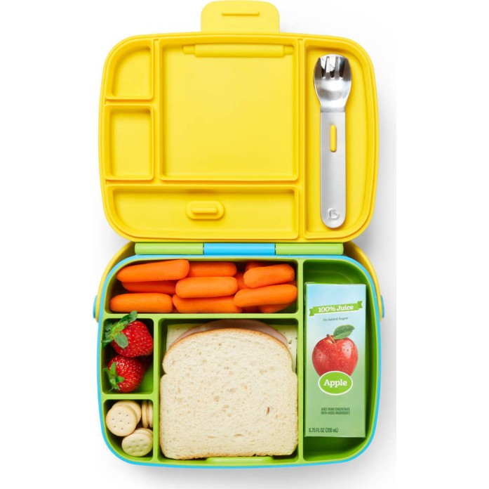 Munchkin Σετ Φαγητοδοχείου Bento Box Πράσινο - Μπλε