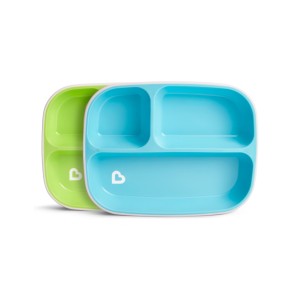 Munchkin Splash Devided Plates 2τμχ Μπλε - Πράσινο Munchkin Splash Devided Plates 2τμχ Μπλε - Πράσινο
