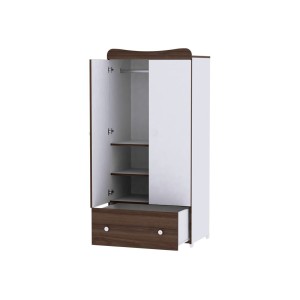 Ντουλάπα Exclusive White/Walnut Lorelli