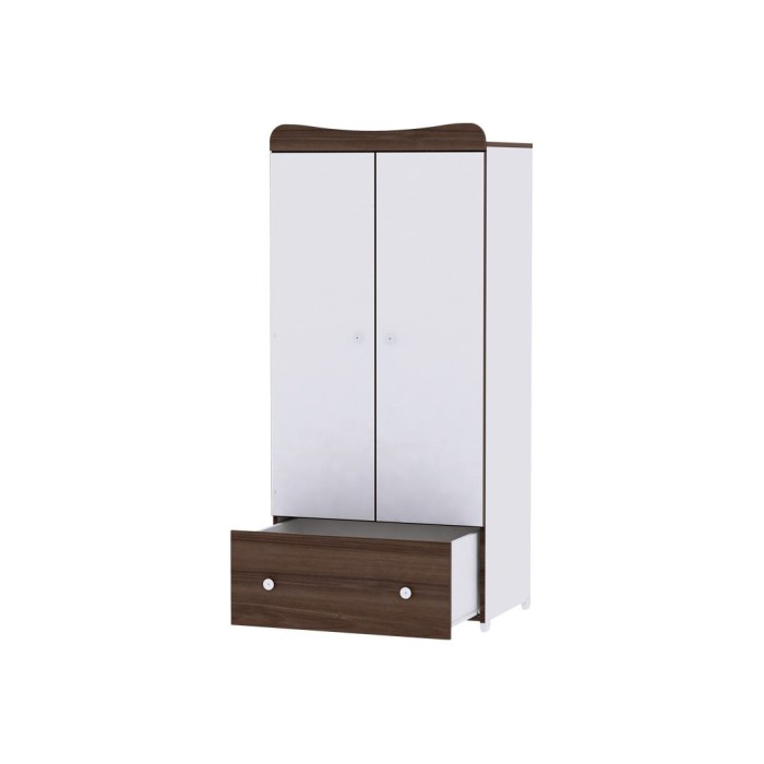 Ντουλάπα Exclusive White/Walnut Lorelli