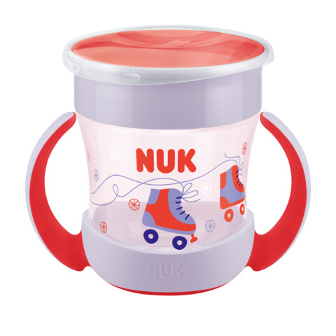 NUK Evolution Mini Magic Cup Κόκκινο- Μωβ 160ml Με Χείλος Και Καπάκι NUK Evolution Mini Magic Cup Κόκκινο- Μωβ 160ml Με Χείλος Και Καπάκι