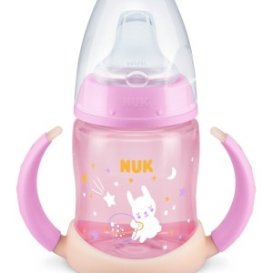 NUK First Choice Μπιμπερό Εκπαίδευσης Night 150ml Με Ρύγχος Σιλικόνης Ροζ