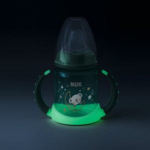 NUK First Choice Μπιμπερό Εκπαίδευσης Night 150ml Με Ρύγχος Σιλικόνης Πράσινο