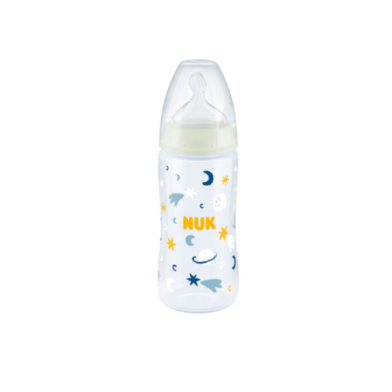 NUK First Choice Plus NIGHT Μπιμπερό Σιλικόνης (PP) 300ml Temperature Control Koala 6-18m