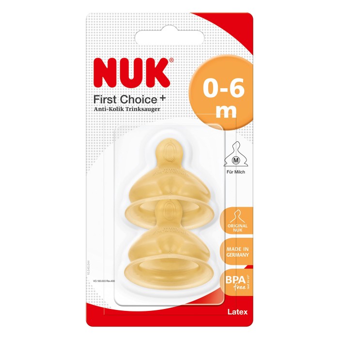 NUK First Choice Plus Θηλές Από Καουτσούκ 2τμχ Μedium 0-6m NUK First Choice Plus Θηλές Από Καουτσούκ 2τμχ Μedium 0-6m