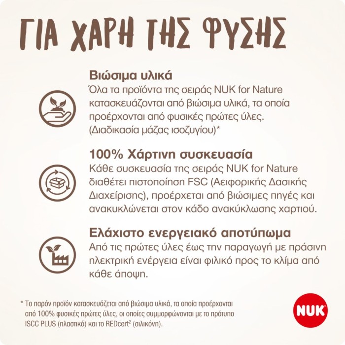 NUK For Nature Μπιμπερό Eκπαίδευσης 150 ml Temperature Control Με Στόμιο Σιλικόνης & Λαβές Μπεζ NUK For Nature Μπιμπερό Eκπαίδευσης 150 ml Temperature Control Με Στόμιο Σιλικόνης & Λαβές Μπεζ