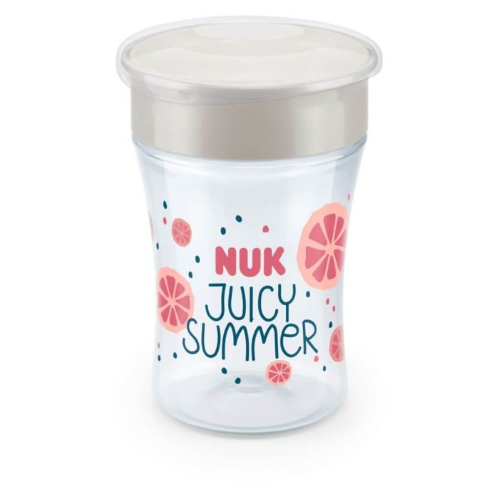 Nuk Fruits Magic Cup 230ml 8m+ με Χείλος & Καπάκι Ροζ Nuk Fruits Magic Cup 230ml 8m+ με Χείλος & Καπάκι Ροζ
