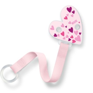 NUK Κορδέλα Πιπίλας Pοζ Καρδιές