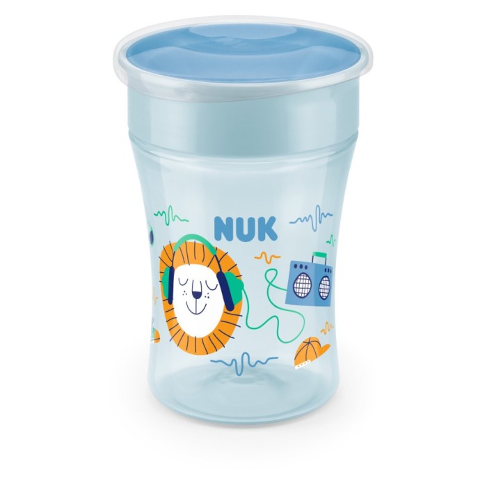 Nuk Magic Cup 230ml 8m+ Με Χείλος & Καπάκι Μπλε