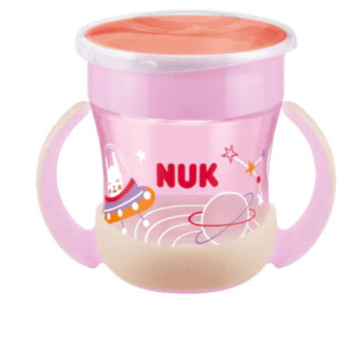 NUK Mini Magic Cup Night 160ml Με Χείλος Και Καπάκι Ροζ NUK Mini Magic Cup Night 160ml Με Χείλος Και Καπάκι Ροζ