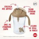 NUK Motion Cup Ποτηράκι Mε Λαβές Kαι Καλαμάκι 230ml Πράσινο NUK Motion Cup Ποτηράκι Mε Λαβές Kαι Καλαμάκι 230ml Πράσινο