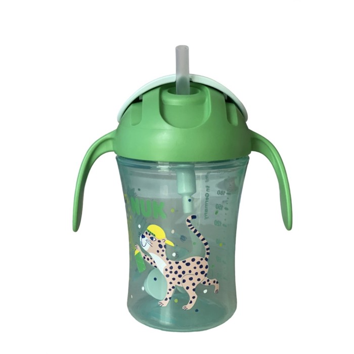 NUK Motion Cup Ποτηράκι Mε Λαβές Kαι Καλαμάκι 230ml Πράσινο NUK Motion Cup Ποτηράκι Mε Λαβές Kαι Καλαμάκι 230ml Πράσινο