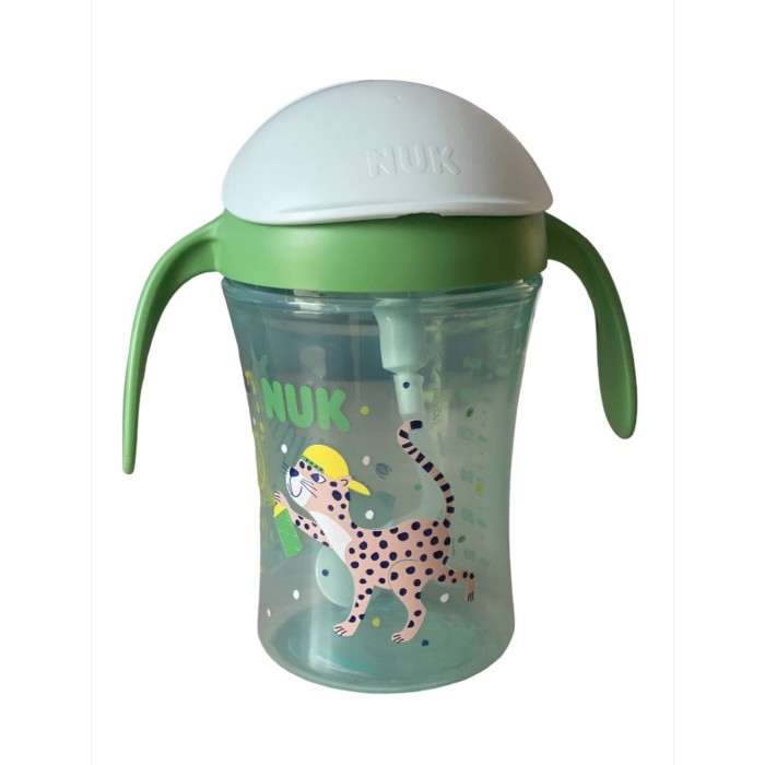 NUK Motion Cup Ποτηράκι Mε Λαβές Kαι Καλαμάκι 230ml Πράσινο NUK Motion Cup Ποτηράκι Mε Λαβές Kαι Καλαμάκι 230ml Πράσινο