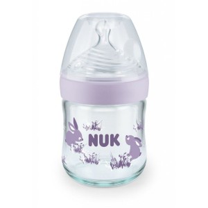NUK Nature Sense Μπιμπερό Γυάλινο Μωβ 120ml Με Δείκτη Ελέγχου Θερμοκρασίας NUK Nature Sense Μπιμπερό Γυάλινο Μωβ 120ml Με Δείκτη Ελέγχου Θερμοκρασίας