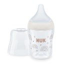Nuk Perfect Match Μπιμπερό Γυάλινο Temperature Control 120ml Με Θηλή Σιλικόνης 0+m Rainbow