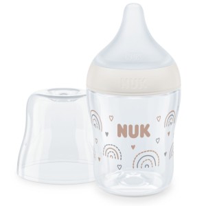 Nuk Perfect Match Μπιμπερό Γυάλινο Temperature Control 120ml Με Θηλή Σιλικόνης 0+m Rainbow