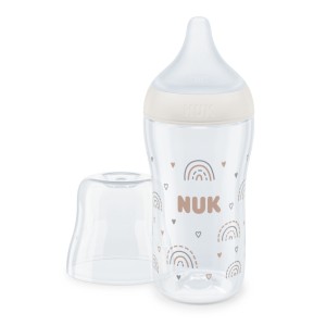 Nuk Perfect Match Μπιμπερό PP Temperature Control 260ml Με Θηλή Σιλικόνης 3+m Rainbow