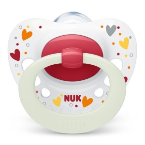 Nuk Πιπίλα Signature Night Σιλικόνης 0-6m Κόκκινο/Άσπρο Nuk Πιπίλα Signature Night Σιλικόνης 0-6m Κόκκινο/Άσπρο