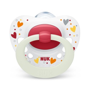 Nuk Πιπίλα Signature Night Σιλικόνης 18-36m Καρδούλες Nuk Πιπίλα Signature Night Σιλικόνης 18-36m Καρδούλες