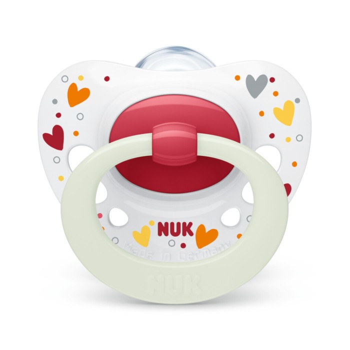 Nuk Πιπίλα Signature Night Σιλικόνης 18-36m Καρδούλες Nuk Πιπίλα Signature Night Σιλικόνης 18-36m Καρδούλες
