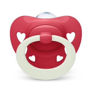 Nuk Πιπίλα Signature Night Σιλικόνης 18-36m Κόκκινο Nuk Πιπίλα Signature Night Σιλικόνης 18-36m Κόκκινο