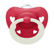 Nuk Πιπίλα Signature Night Σιλικόνης 6-18m Κόκκινο Nuk Πιπίλα Signature Night Σιλικόνης 6-18m Κόκκινο