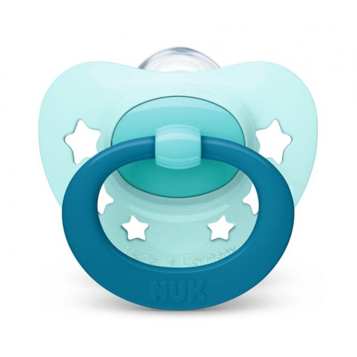 Nuk Πιπίλα Signature Σιλικόνης 0-6m Σιελ