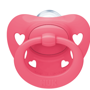Nuk Πιπίλα Signature Σιλικόνης 6-18 Ροζ Καρδιές