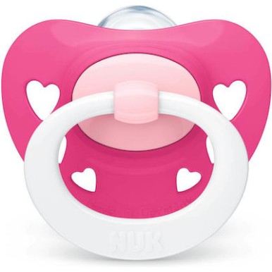 Nuk Πιπίλα Signature Σιλικόνης 18-36m Φούξια Καρδούλες Nuk Πιπίλα Signature Σιλικόνης 18-36m Φούξια Καρδούλες