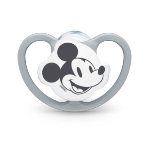 Nuk Πιπίλα Σιλικόνης Space Disney Mickey Γκρι 6-18m Nuk Πιπίλα Σιλικόνης Space Disney Mickey Γκρι 6-18m